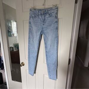 American Eagle Outfitters Women's Light Blue Skinny Jeans